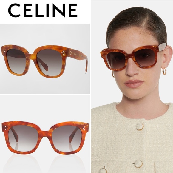 Celine Square Gradient Acetate Sunglasses CL4002UN /53K NWT 460$ - Picture 1 of 15
